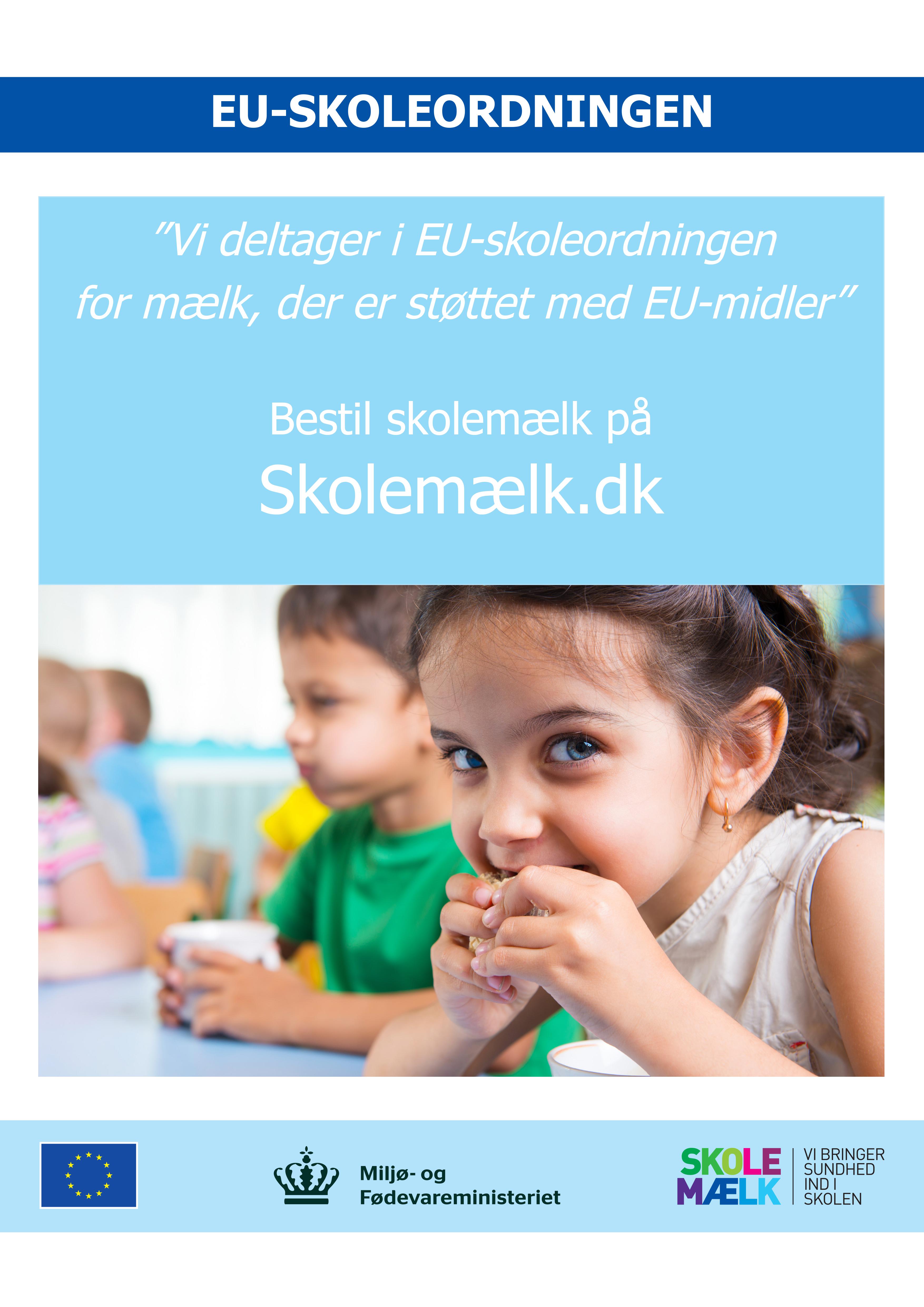 Plakat om skolemælksordning